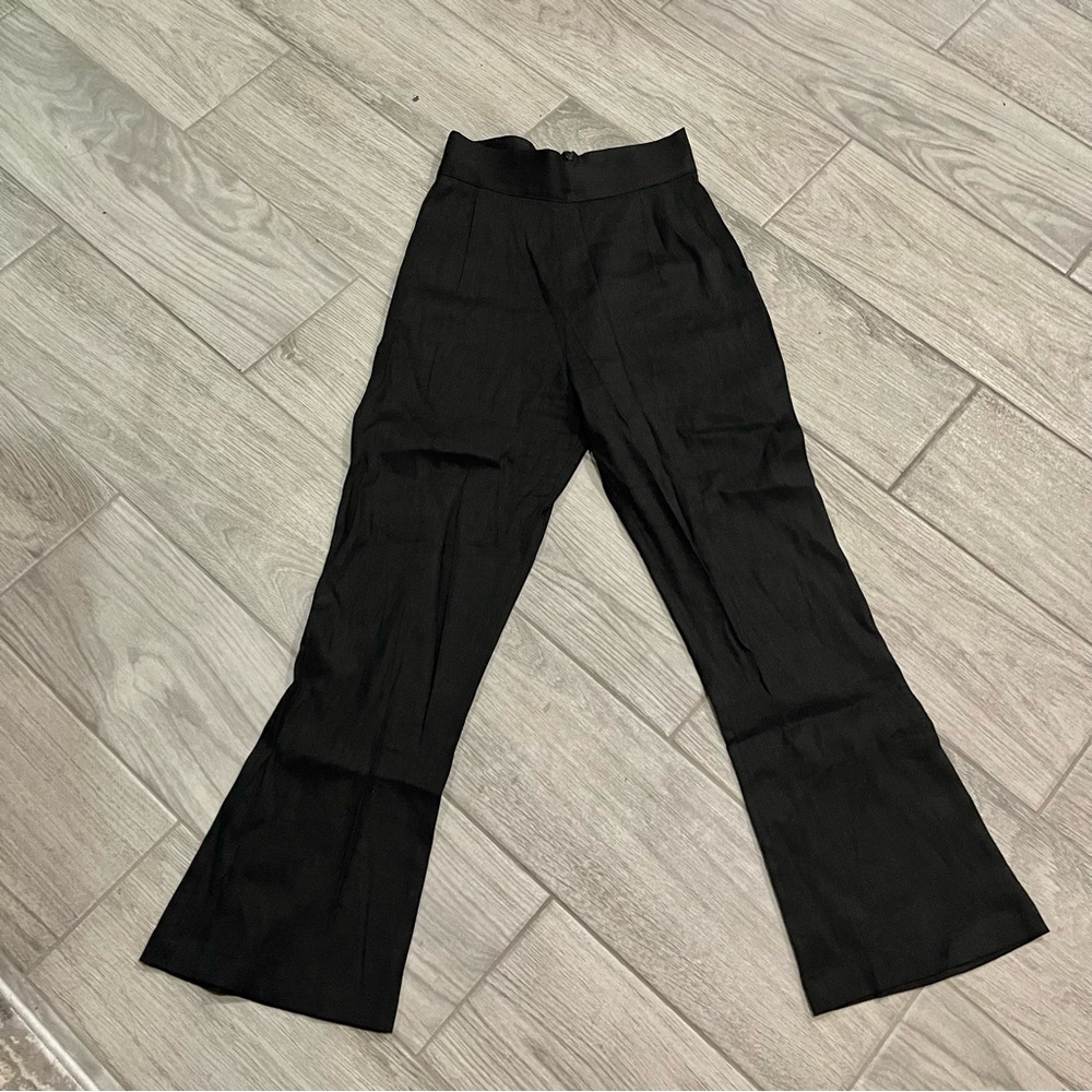 Stone Cold Fox Black High-Waist Wide-Leg Pants